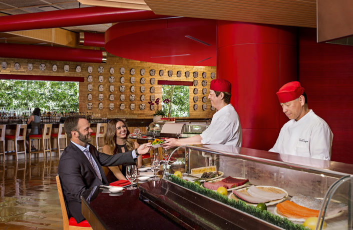 restaurant interior photography for Wynn - Mizumi