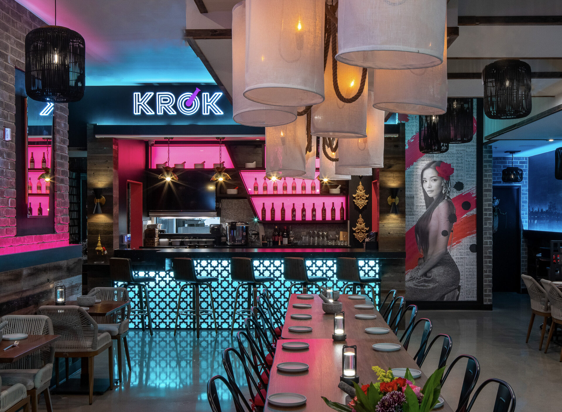 restaurant interior photography - krok thai restaurant